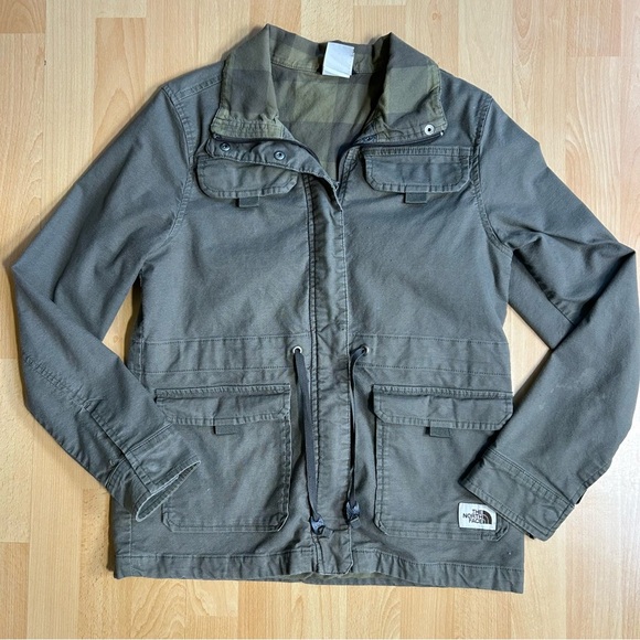 The North Face Jackets & Blazers - The North Face Utility Flannel Lined Cargo Chore Jacket Olive Green SM‎
